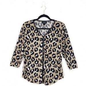 Liz Claiborne | career leopard print blouse